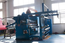 Machine de calandrage textile à double rouleaux